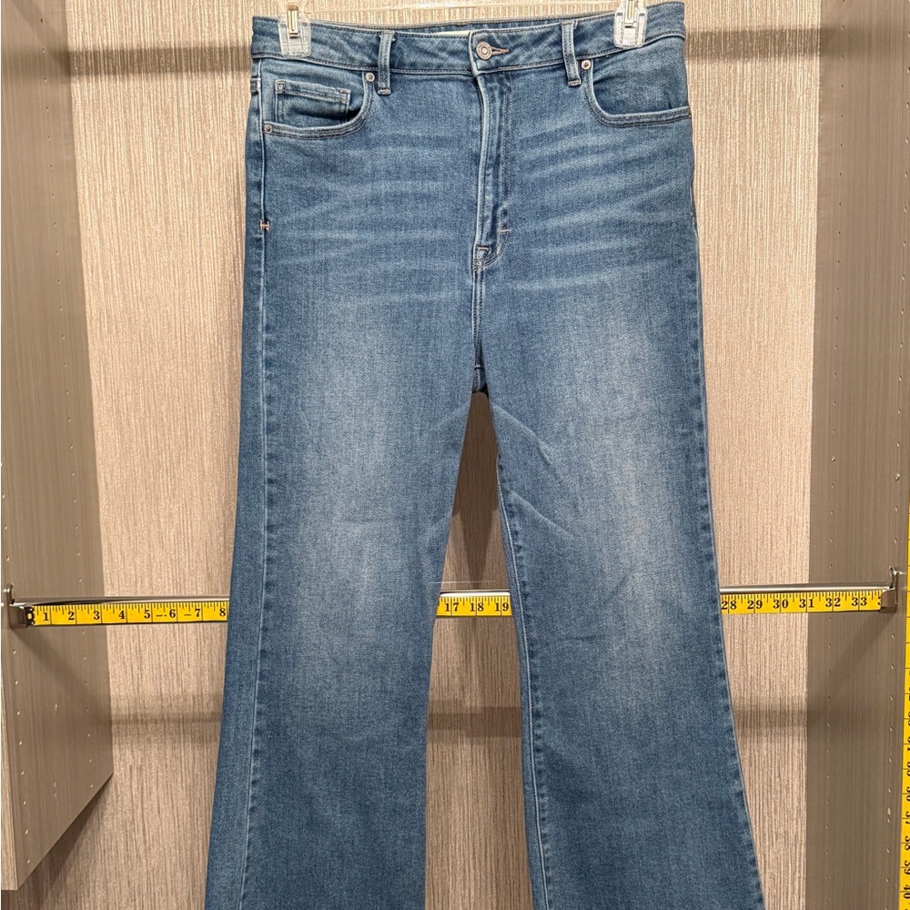 Hidden High-Rise Flare crop Jeans - Light Blue